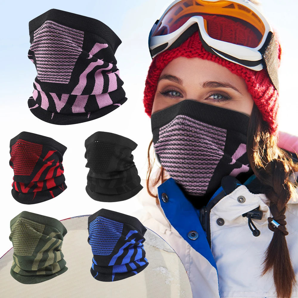 Winter Thermal Neck Gaiter Balaclava – Breathable Elastic Face Mask for Skiing, Cycling, Running & Motorcycling (Unisex)