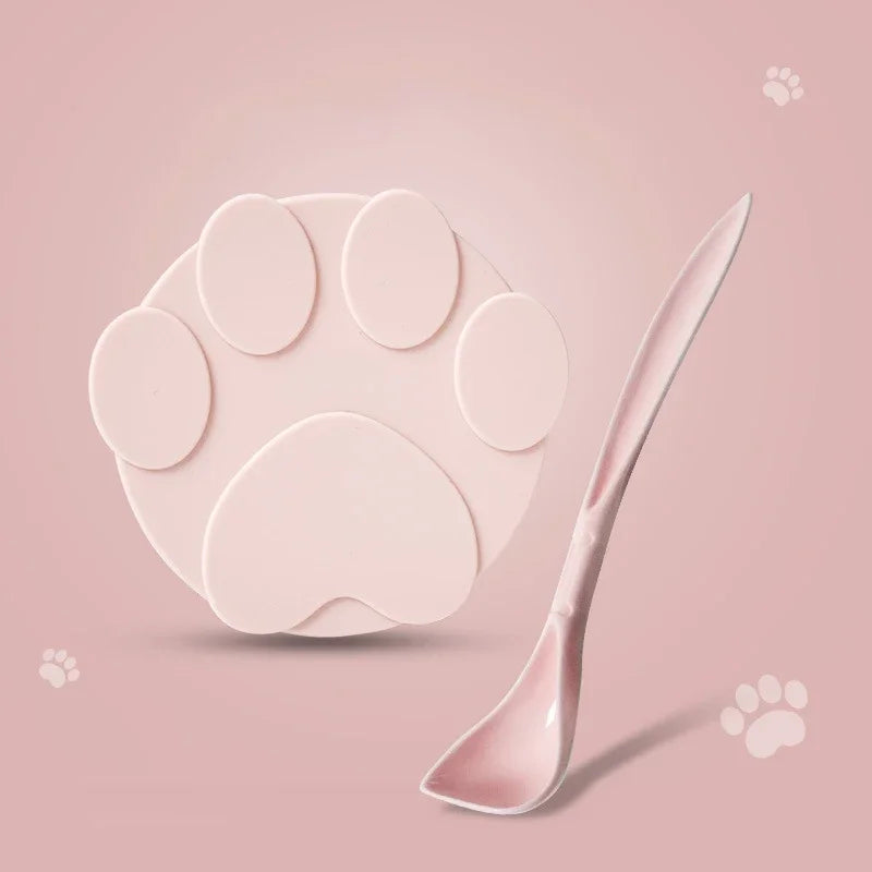 2-in-1 Silicone Can Lid & Spoon for Cats and Dogs - Airtight Pet Food Cover Fits Most Cans