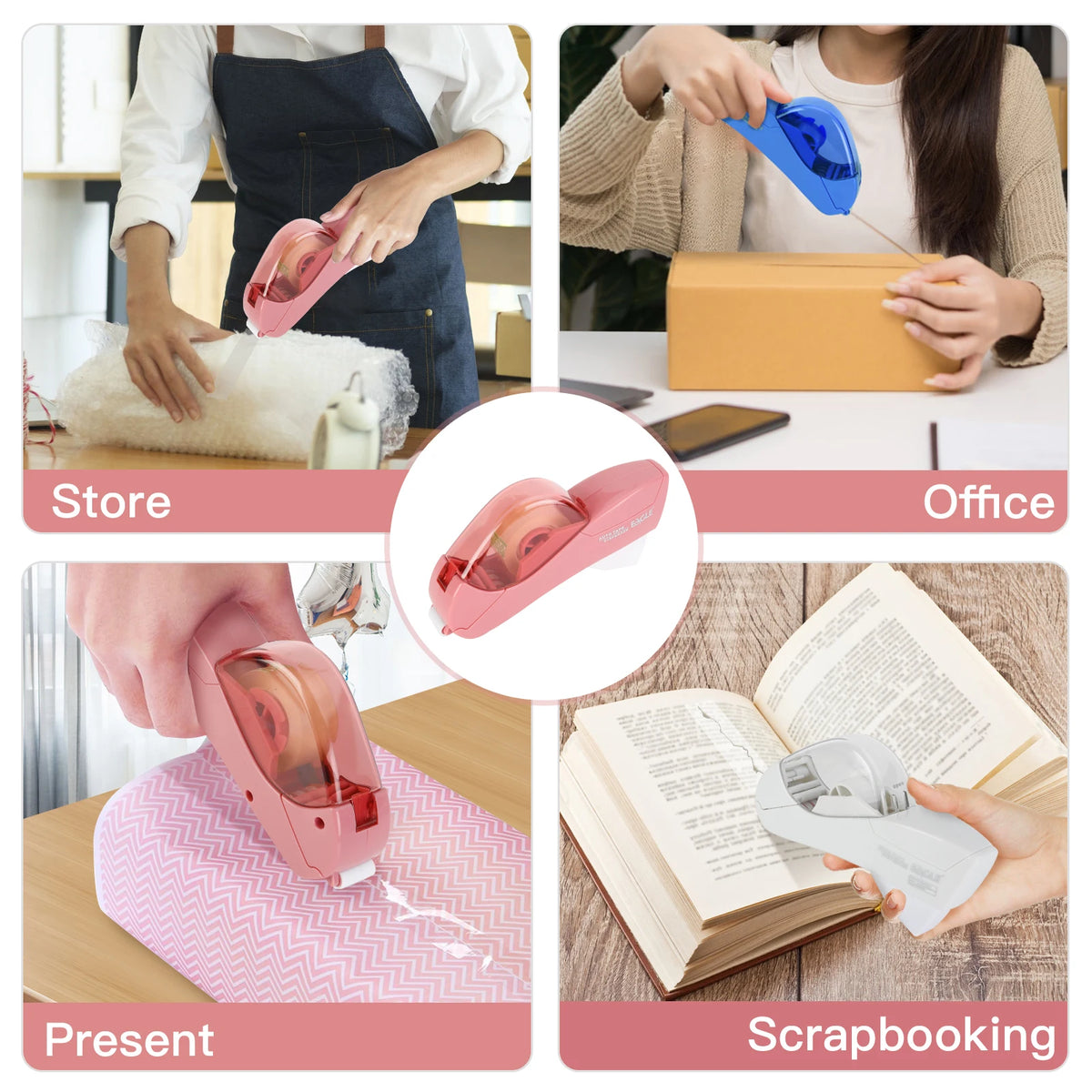 Auto Tape Dispenser with Cutter - 2-Pack view 4