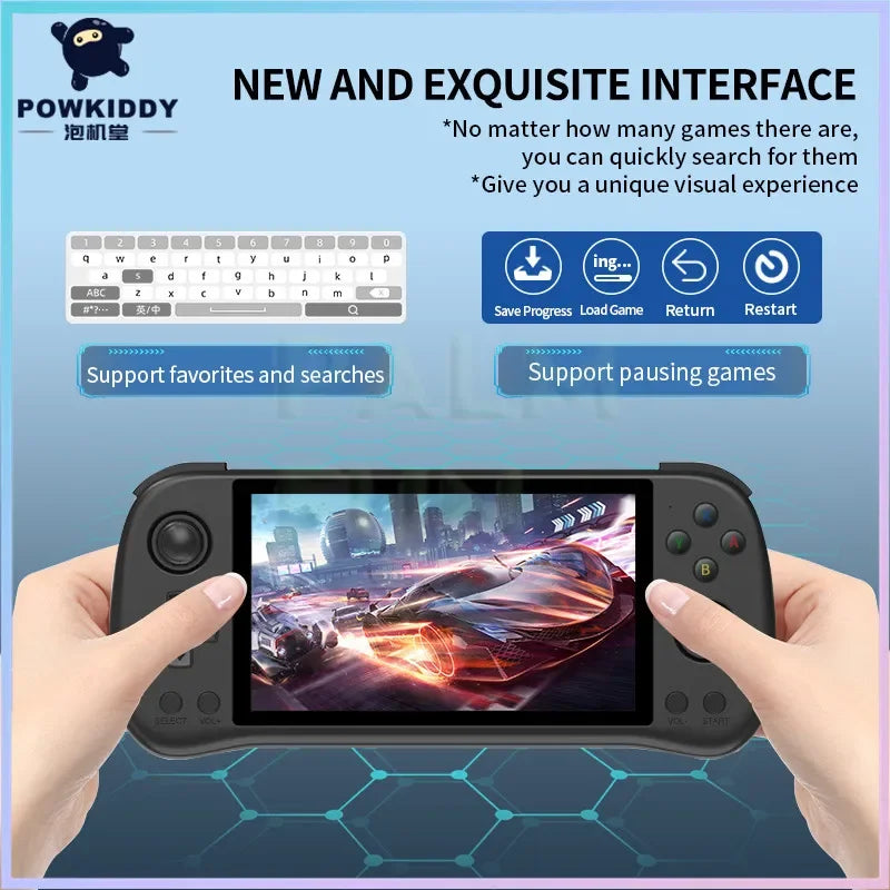 X55 5.5-Inch (14 cm) Handheld Game Console — RK3566 Open-Source Linux, 4000mAh, 1280×720 OLED, HDMI TV Out, Up to 512GB, Retro PSP/N64/PS Emulation