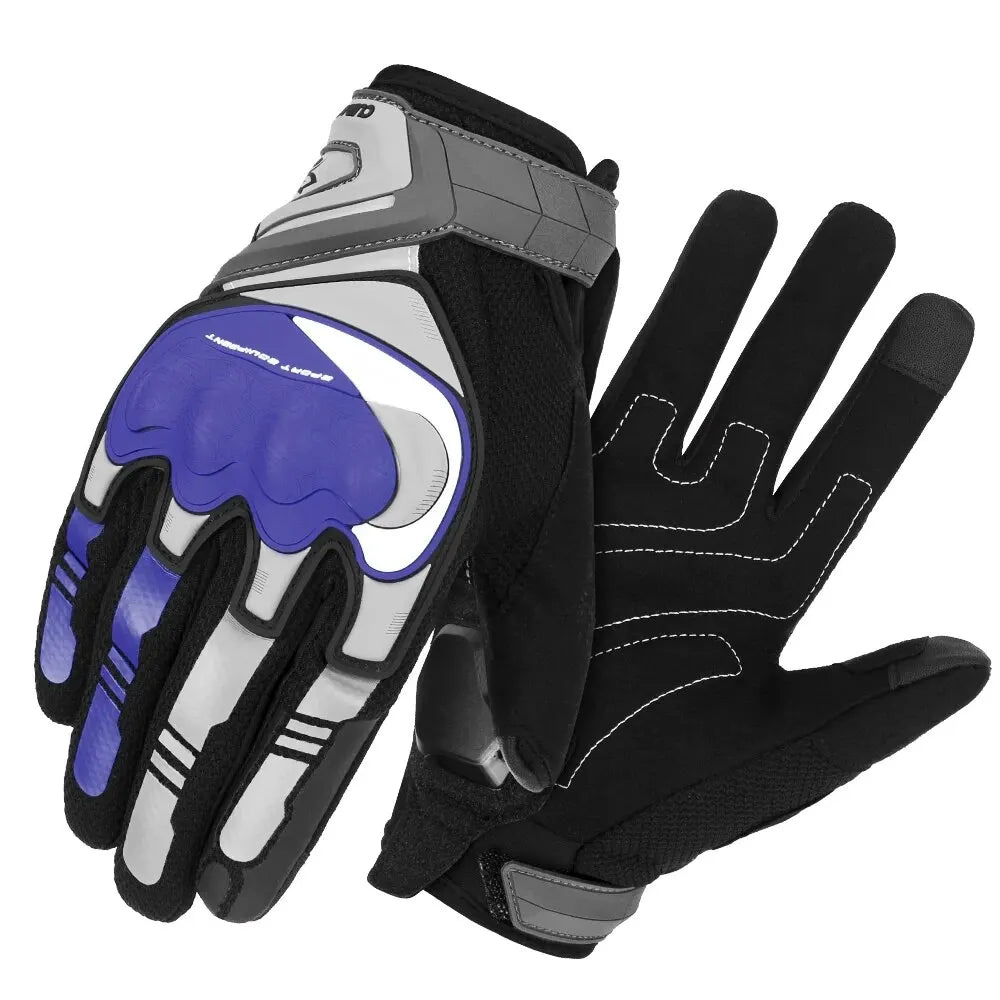 Reflective Full-Finger Motorcycle Gloves — Touchscreen, Anti-Slip, Knuckle Protection