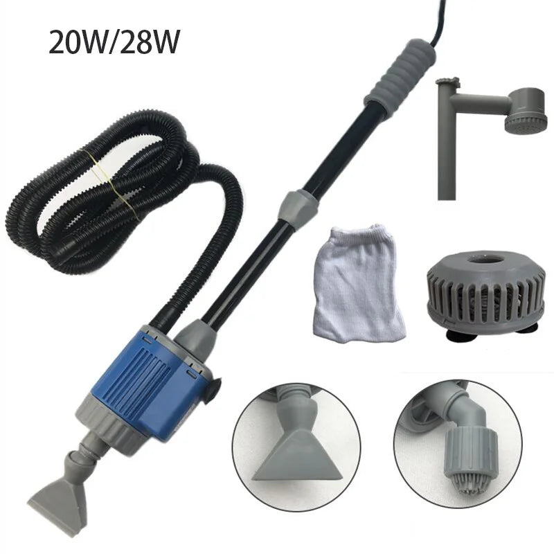 20W/28W Aquarium Water Change Pump – Gravel Cleaner & Siphon Fish Tank Filter Pump