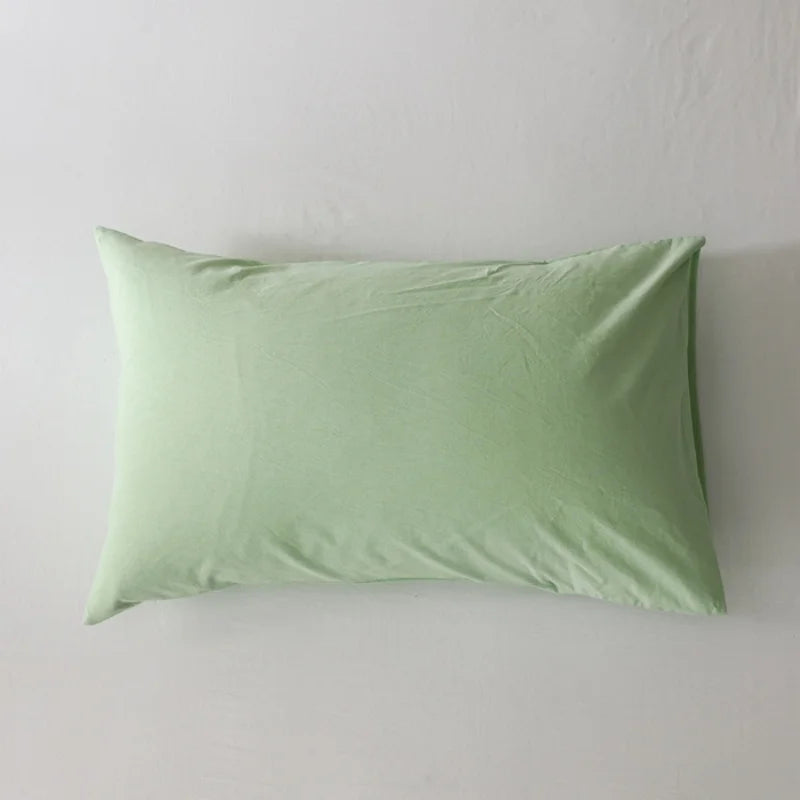 Washed Cotton Striped Pillowcase - 100% Cotton Envelope Pillow Cover, Breathable, 48 x 74 cm (19 x 29 in) - Single