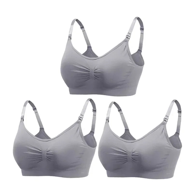 3-Pack Maternity Nursing Bras – Soft Wire-Free Breastfeeding Bra for Pregnancy & Nursing