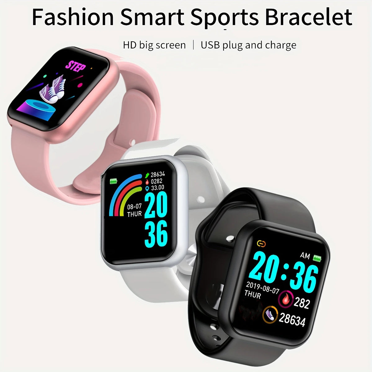 Multifunction Smartwatch 1.44-Inch (36.6 mm) Bluetooth Music Player, Heart Rate & Sleep Tracker, Fitness Activity Tracker - Unisex