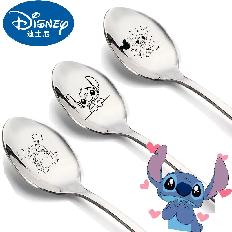 Kawaii Stitch Cartoon Metal Table Spoon – Cute Spoon for Birthday Party Gifts