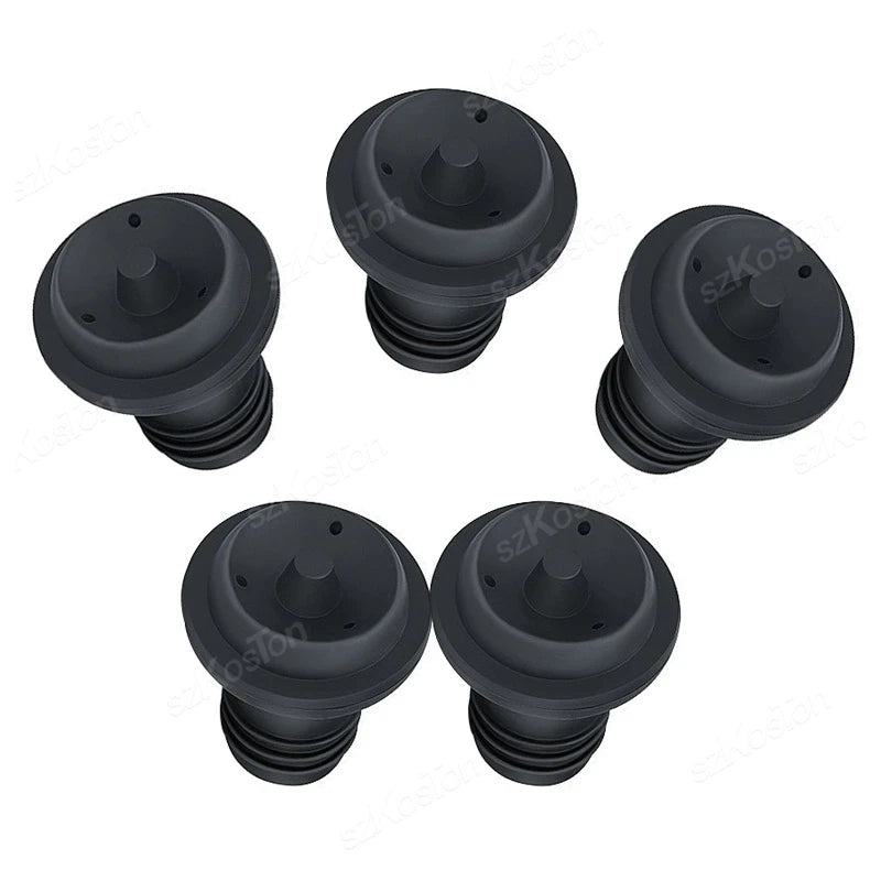 Wine Vacuum Stopper – Black Silicone Rubber Wine Saver Bottle Stopper, Fits 20–25 mm (0.79–0.98 in)