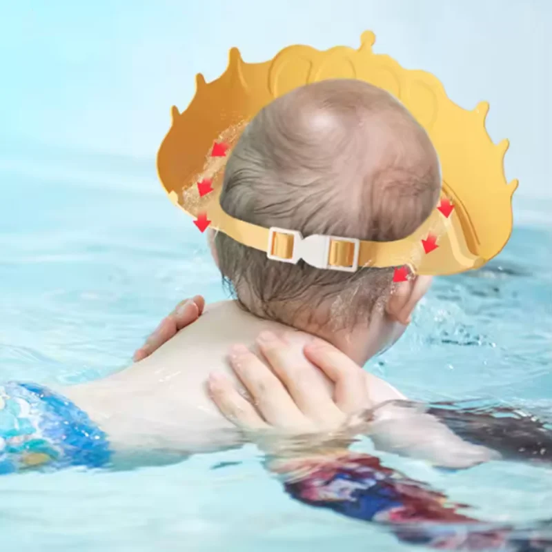 Adjustable Baby Shower Cap – Infant & Toddler Shampoo Shield with Ear Protection