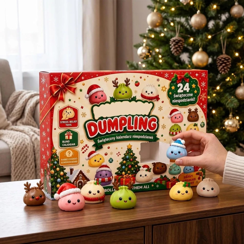 24-Day Dumpling Advent Calendar Ornament Gift Set - Christmas Countdown Desktop Decor & Party Favors