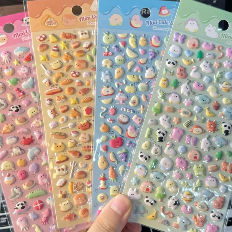 Animal Foam Puffy Stickers – Cat & Dog Waterproof Decals for Journals, K-Pop Photocards, Phone Cases & DIY Crafts