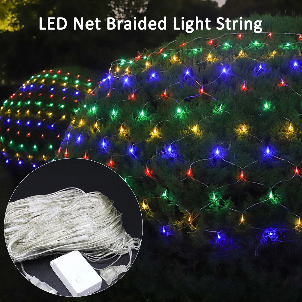 LED Net Fairy String Lights Waterproof Outdoor 110V/220V Christmas Wedding Garden Party Decor