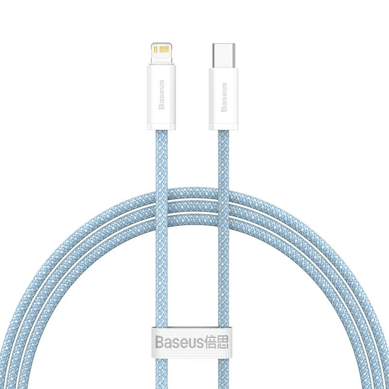 20W PD USB-C to Lightning Fast Charging Cable for iPhone & iPad, Braided 3A, 480Mbps