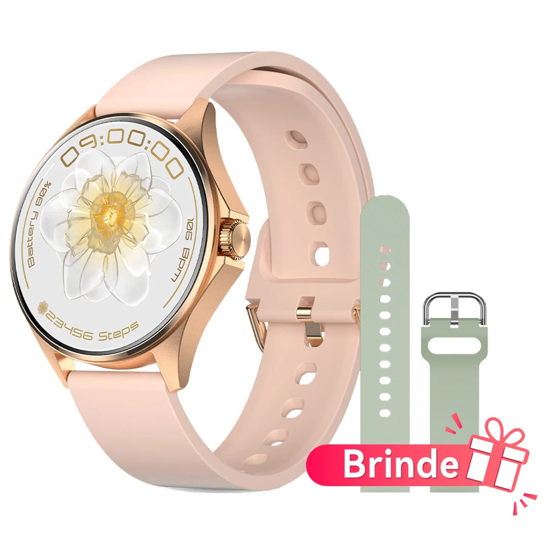 Women’s AI Smartwatch 1.32-inch (33.5 mm) AMOLED Round — 100+ Sports Modes, Menstrual Cycle & Health Tracker, Bluetooth 5.3, 7–10 Day Battery