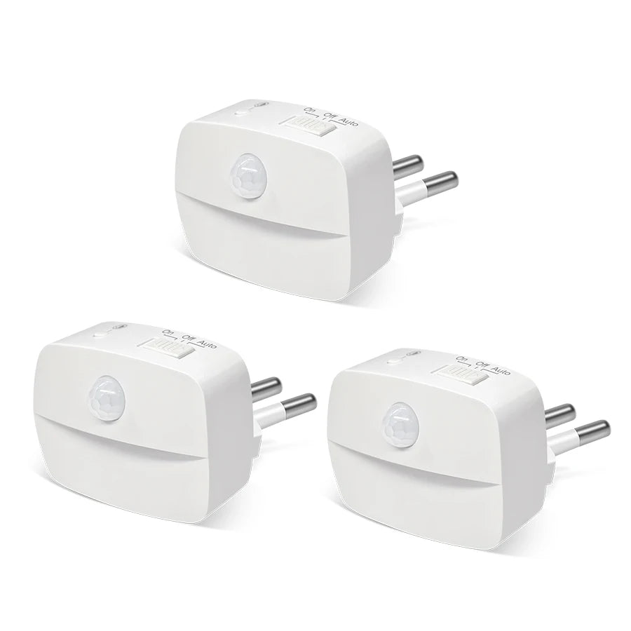 Plug-In Motion Sensor Night Light with Dusk-to-Dawn Sensor — Mini LED Nightlight for Bathroom, Hallway & Bedroom (EU/US Plug)