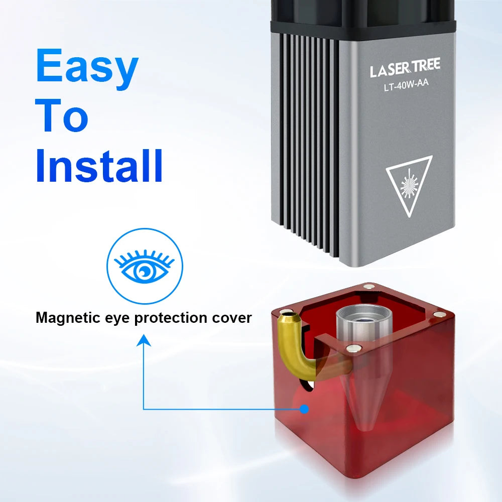 Air Assist TTL Laser Head Module 5W / 10W / 20W - Blue Light CNC Laser for Engraving & Wood Cutting