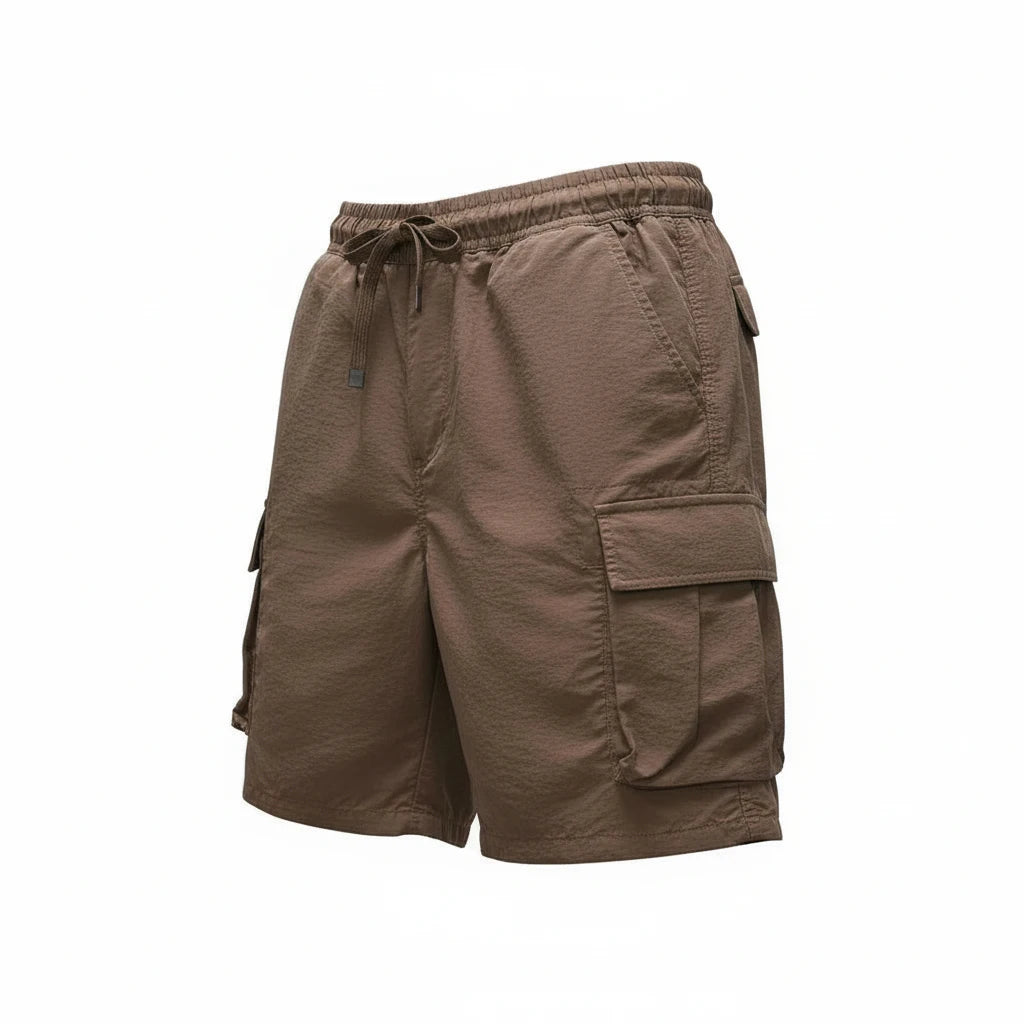 Men's Casual Loose Knee-Length Outdoor Work Shorts – Ice Silk Breathable 3/4-Length with Pockets