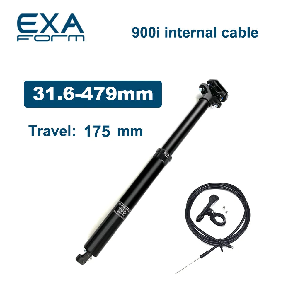 Hydraulic Dropper Seatpost — 30.9mm & 31.6mm Diameters, 100mm or 125mm Travel, Internal Cable Remote