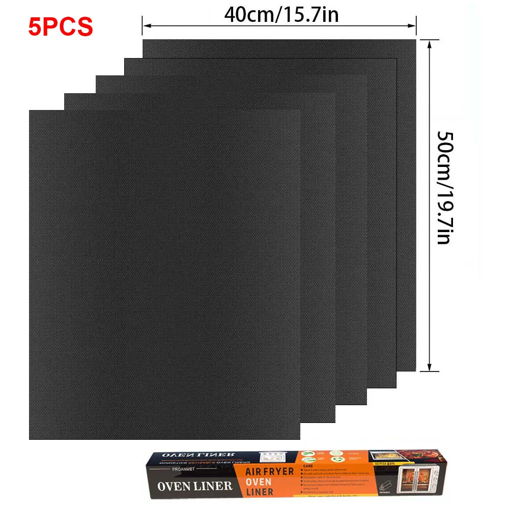 Reusable Non-Stick PTFE Grill & Oven Liner Mat — Heat-Resistant Baking & BBQ Mat
