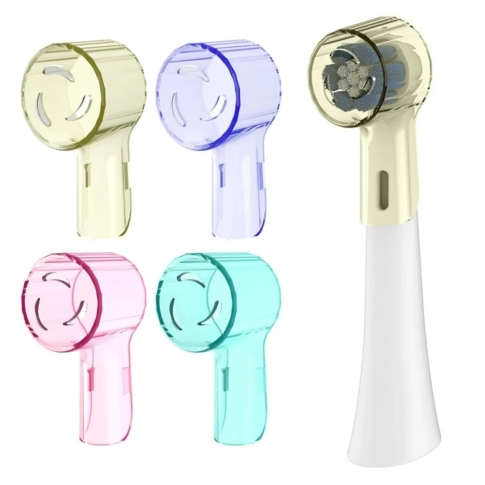 2/4-Pack Toothbrush Head Dustproof Covers - Ventilated Caps for Round Electric Toothbrush Heads