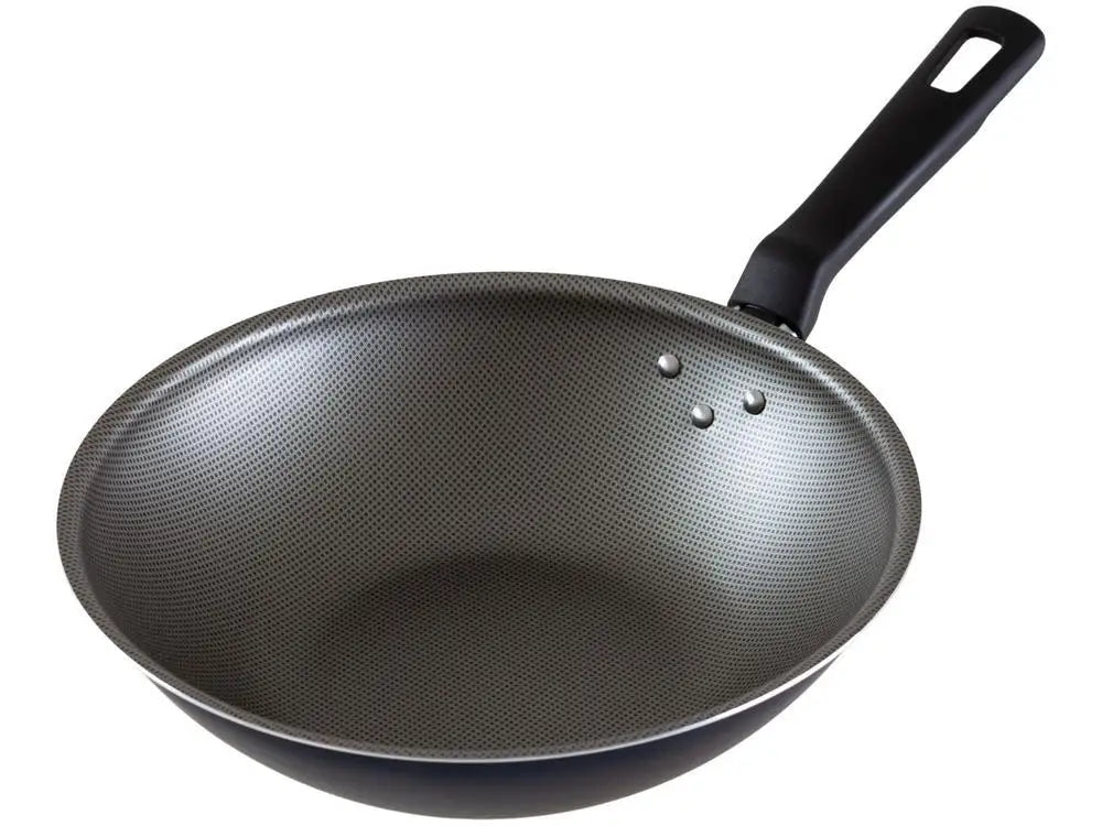 Non-Stick Aluminum Wok Pan 24 cm (9.5 in), 2.2 L Blue, Heat-Resistant Bakelite Handle, Dishwasher Safe