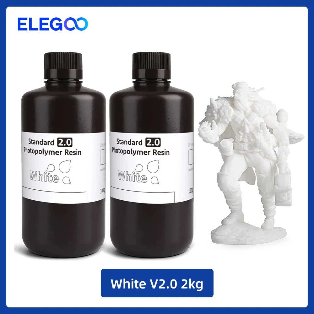 UV 3D Printing Resin 405nm, ABS-like, Water Washable, 8K Compatible for MSLA/DLP/LCD Printers