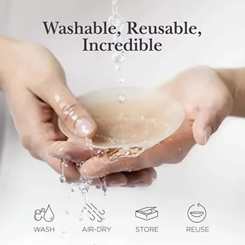2/6/12-Pack Reusable Self-Adhesive Silicone Nipple Covers Invisible Breast Petals