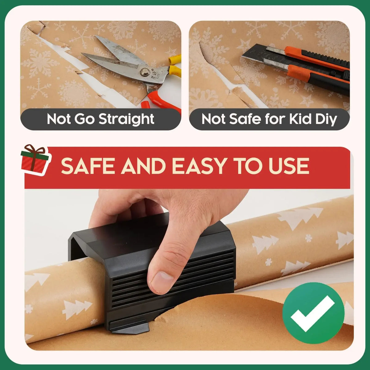 Portable Mini Wrapping Paper Cutter Dispenser view 3