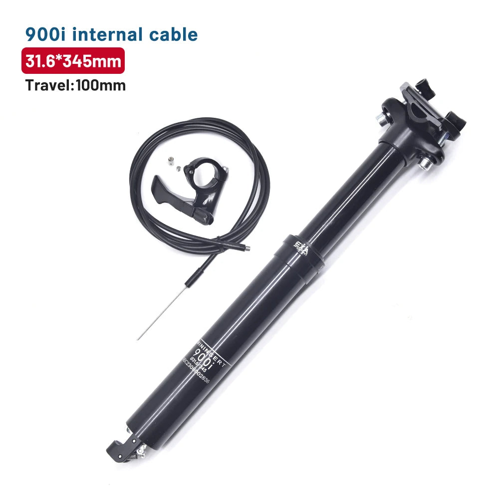 Hydraulic Dropper Seatpost — 30.9mm & 31.6mm Diameters, 100mm or 125mm Travel, Internal Cable Remote