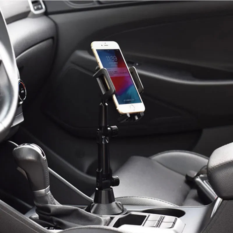 Universal Adjustable Car Cup Holder Phone Mount – Anti-Slip Long-Arm Cell Phone Holder for Navigation
