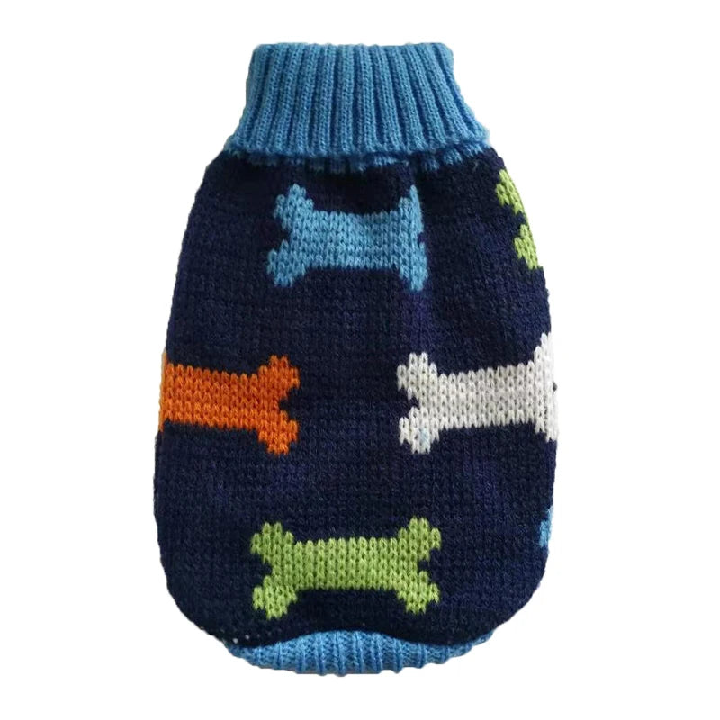 Warm Knitted Pet Sweater – Winter Dog & Cat Coat for Small & Medium Dogs (Chihuahua, Yorkie, French Bulldog)