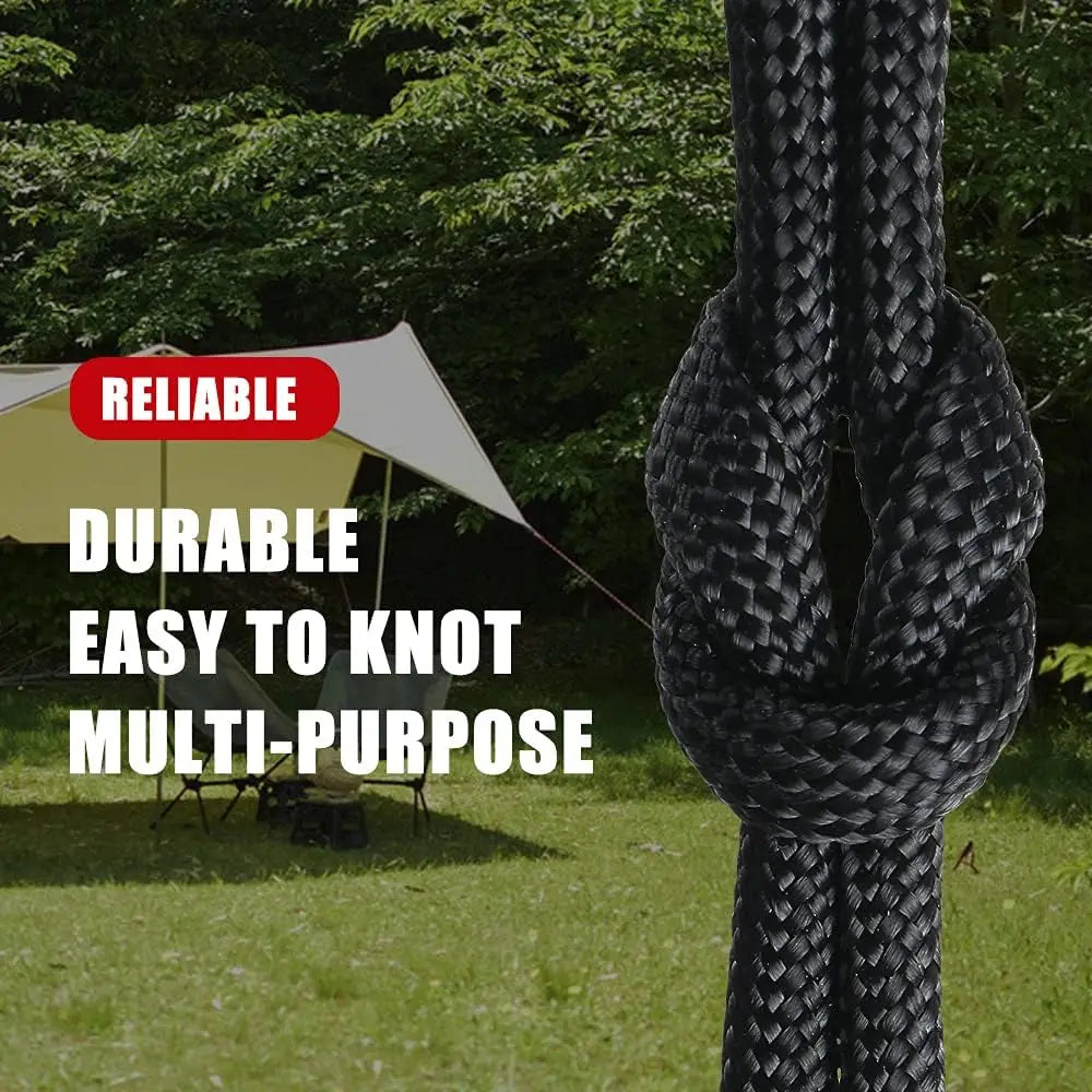 9‑Core 650 lb (295 kg) Paracord 4 mm (0.16 in) – 5/15/31 m (16.4/49.2/101.7 ft) Tactical Survival Parachute Rope for Lanyard, Bracelet, Dog Collar & Tent