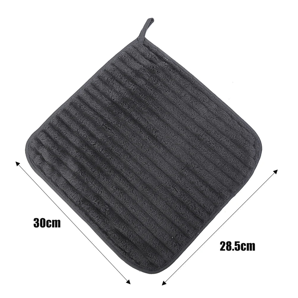 Coral Fleece Hand Towel - Ultra Absorbent Microfiber Kitchen Cloth, Hangable & Durable, 28.5 x 30 cm (11.2 x 11.8 in), 1/2/3/5-Pack