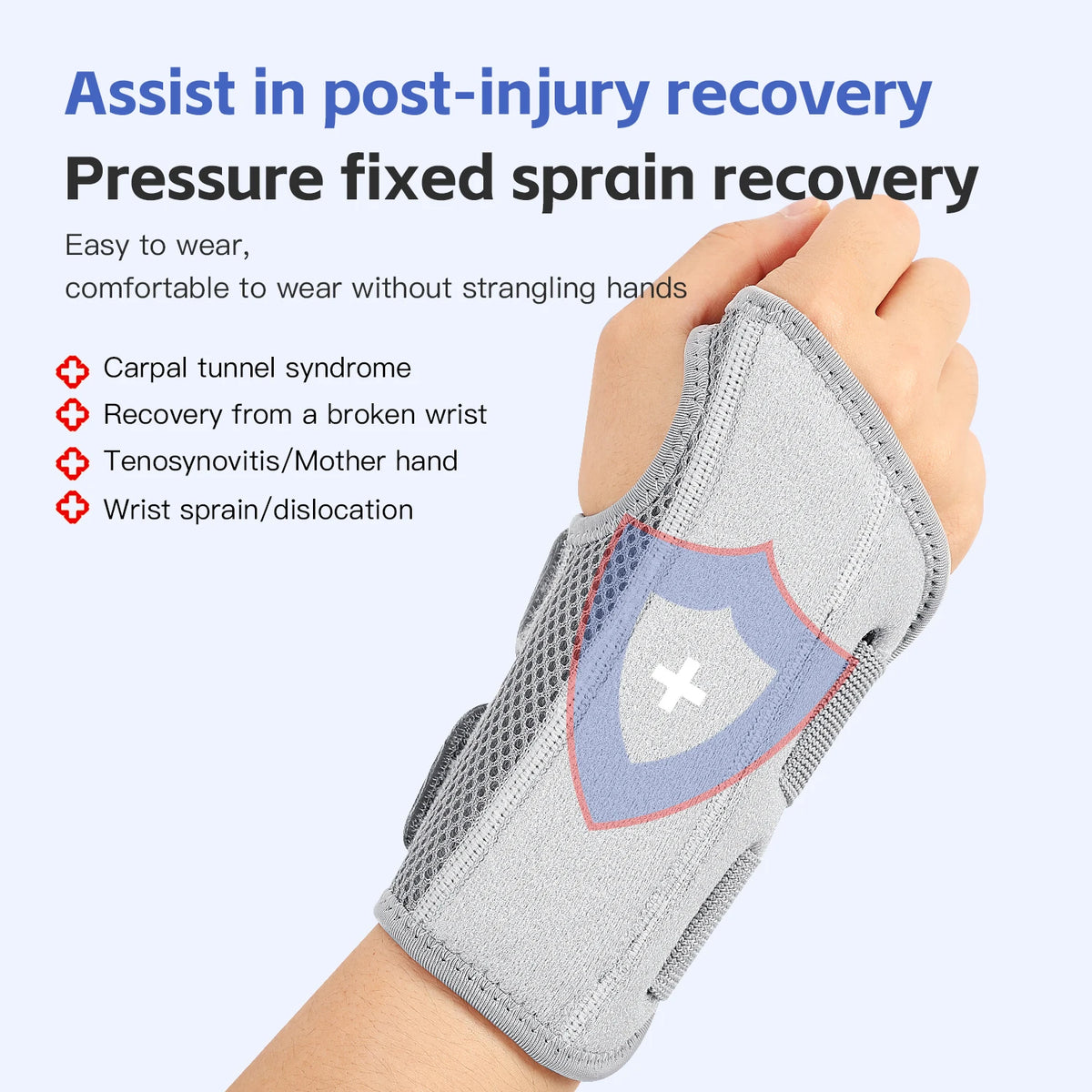 Adjustable Wrist Brace with Splint for Carpal Tunnel Relief - Support for Arthritis, Tendonitis & Sprains (Unisex)
