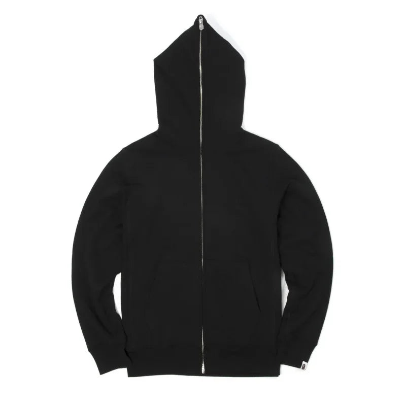 Unisex Full-Zip Fleece Hoodie - Long Sleeve Hooded Sweatshirt, Casual Streetwear