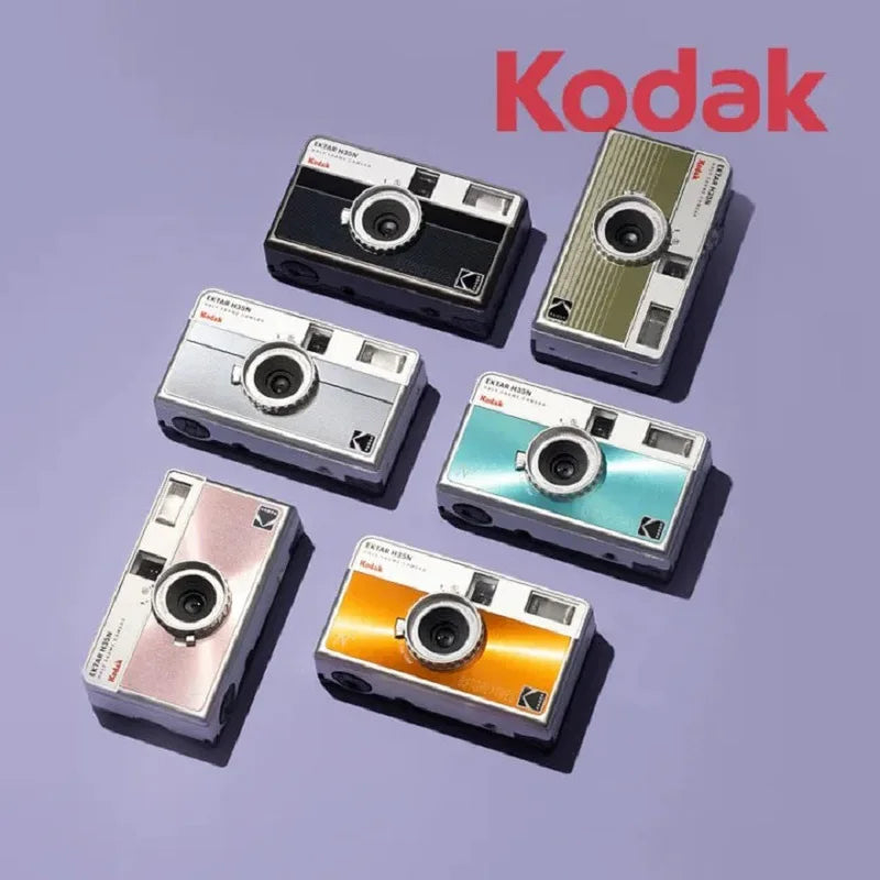 Half-Frame 35mm Film Camera with Built-In Flash – Pocket Compact Film Camera, 2x Exposures, 4 Colors
