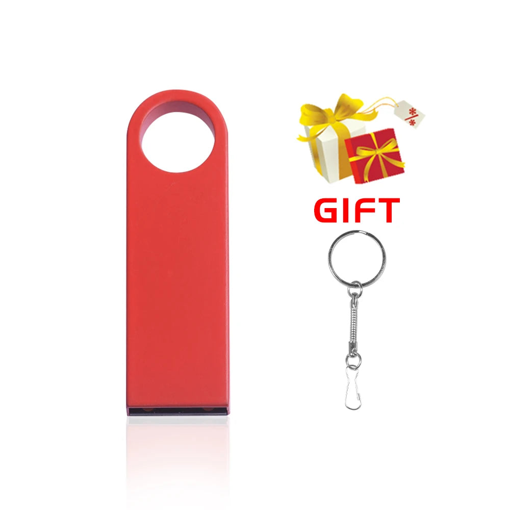 Metal USB 2.0 Flash Drive Pen Drive 4/8/16/32/64/128GB – Portable USB Stick, Waterproof & Antimagnetic