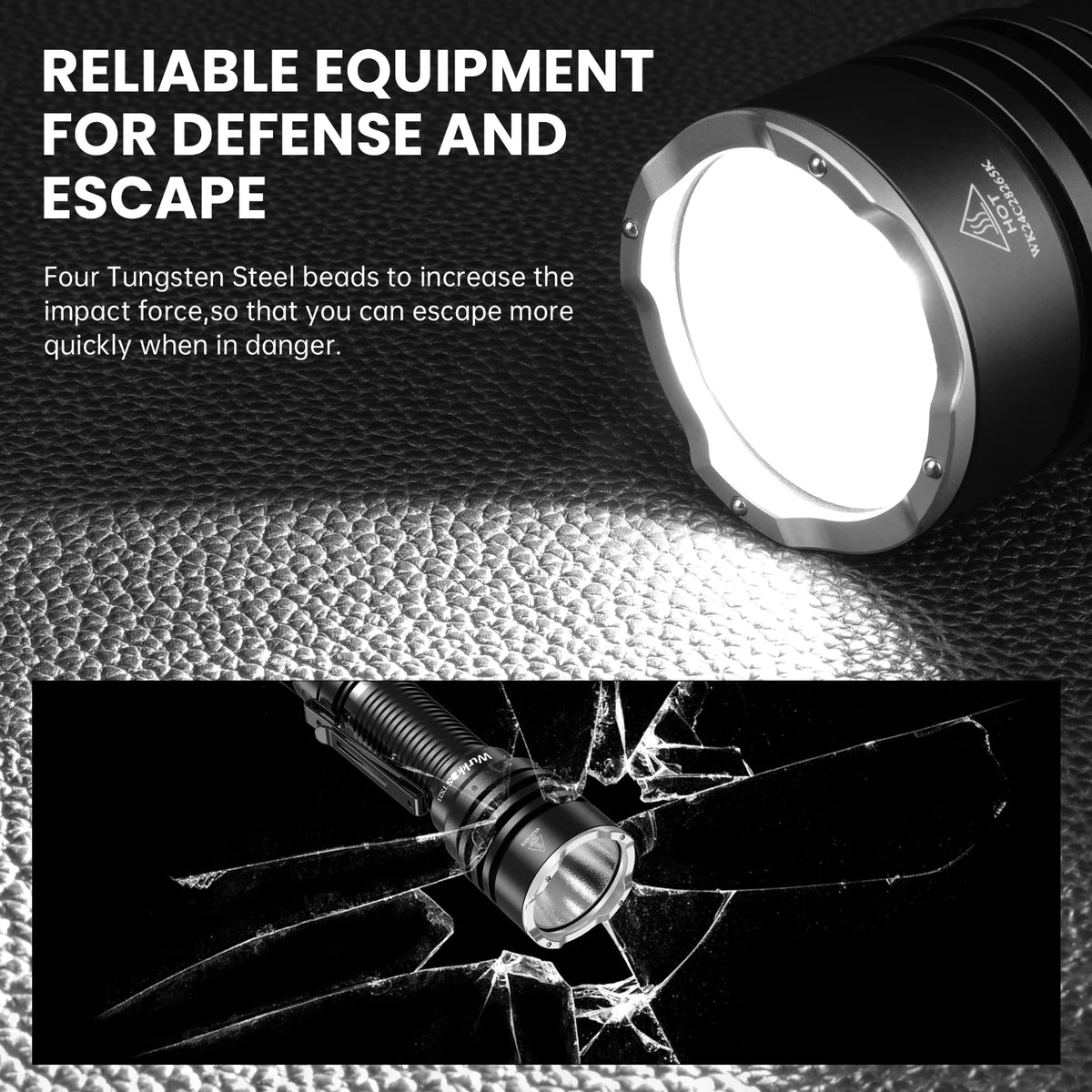 5000 Lumen Ultra-Bright EDC Flashlight, XHP70.3 LED — 21700 Rechargeable, IP68 Waterproof, Tail Switch