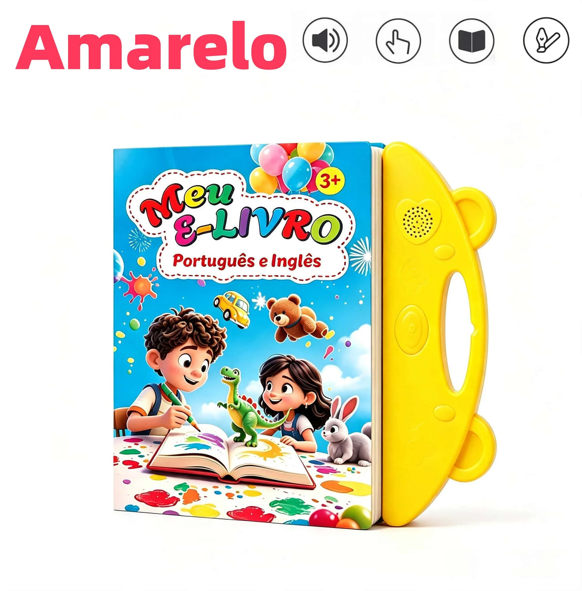 Interactive Bilingual Sound Book for Kids - English & Portuguese Touch-Activated Learning