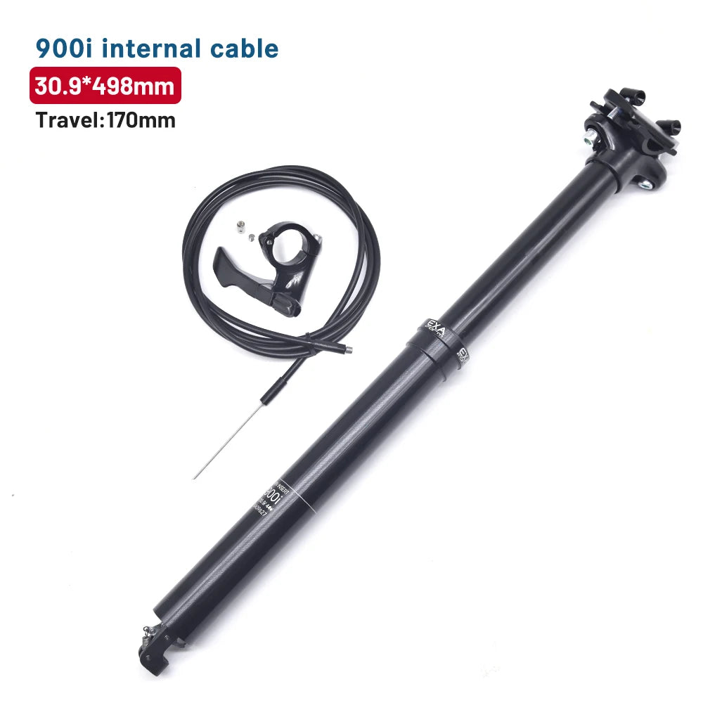 Hydraulic Dropper Seatpost — 30.9mm & 31.6mm Diameters, 100mm or 125mm Travel, Internal Cable Remote