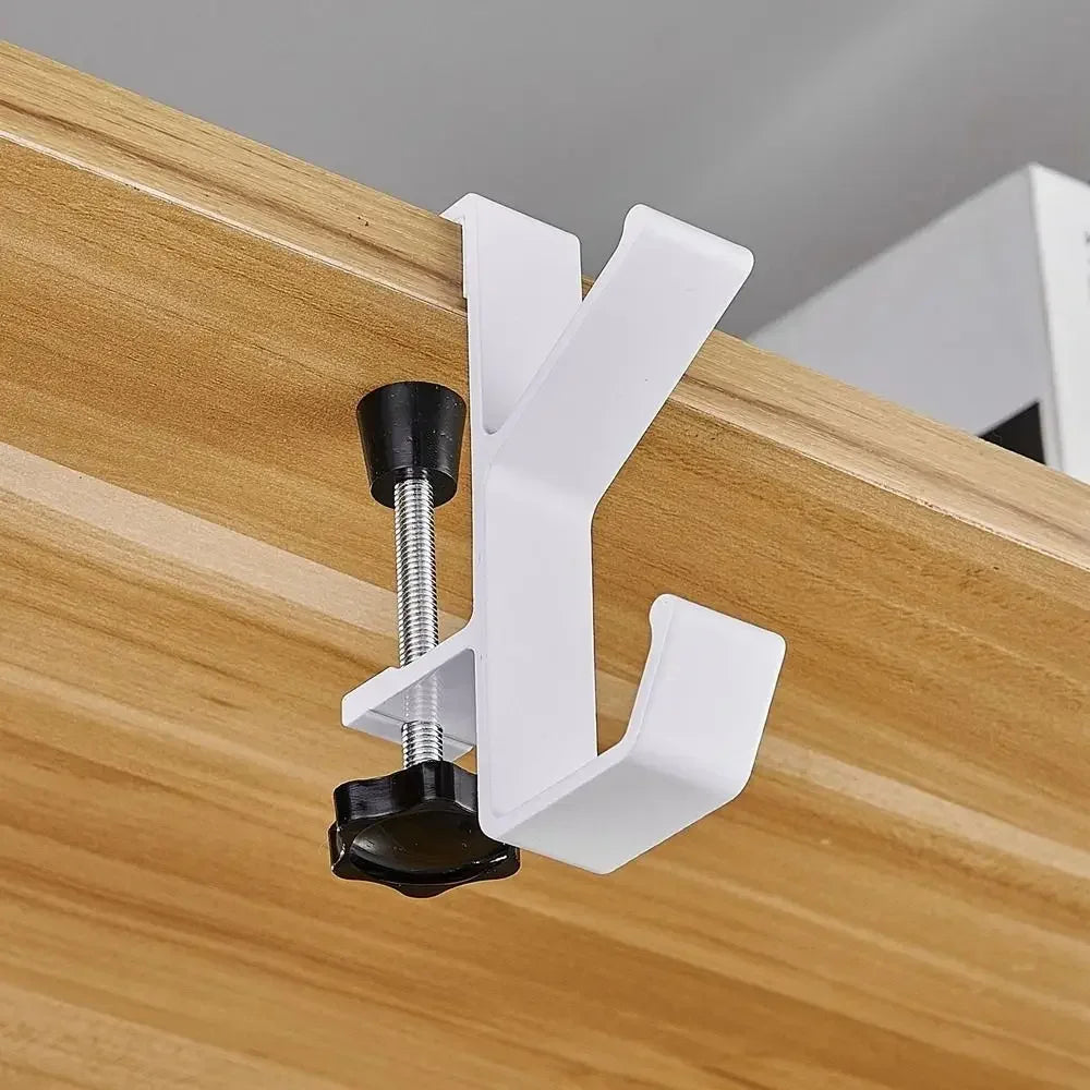 Multi-Functional Table-Side Headphone Hanger and Storage Rack, Universal Metal Headset Holder for Over-Ear & Gaming Headphones