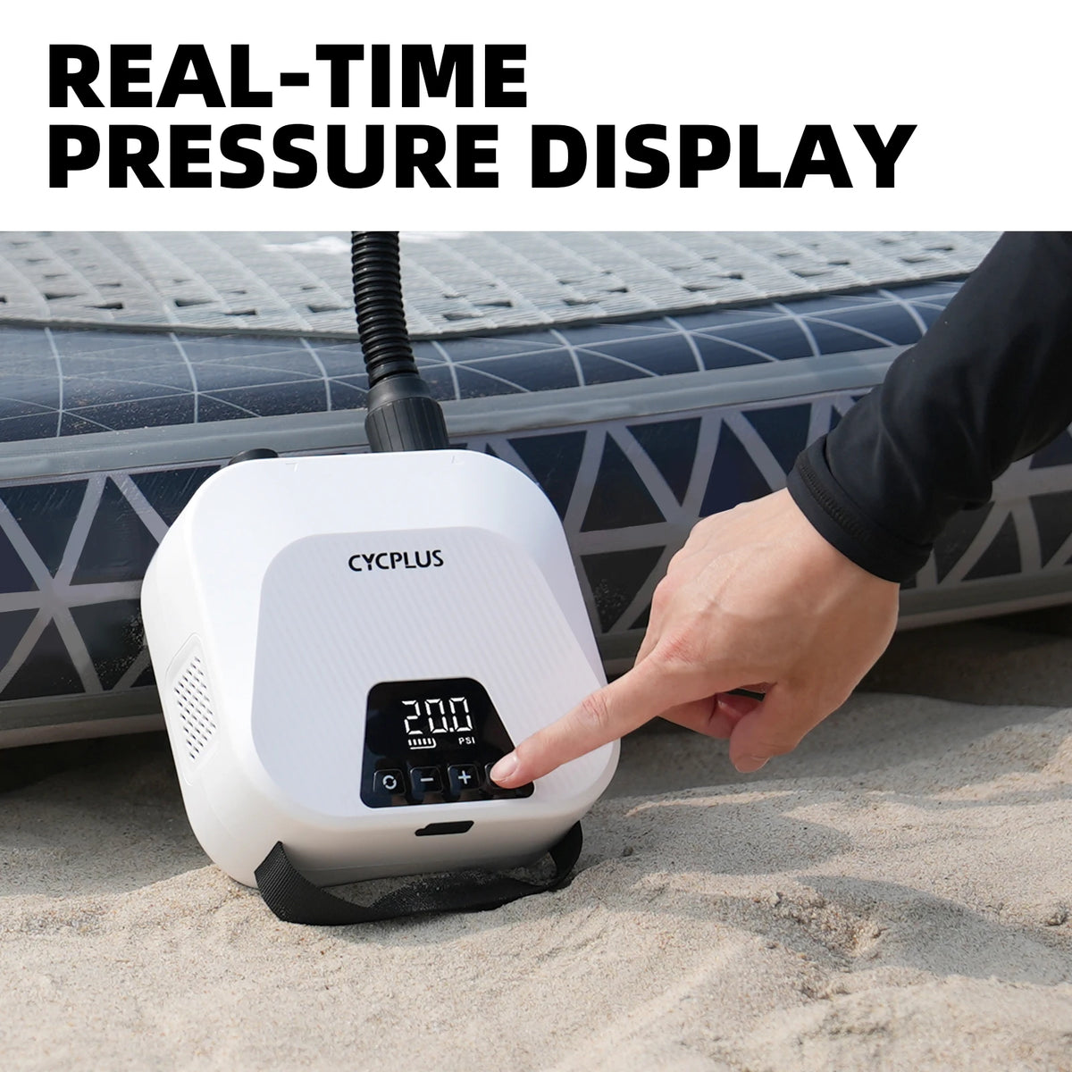 20 PSI Cordless Electric SUP Pump 38.48Wh Battery - Portable Inflator for Paddle Boards, Inflatable Boats & Air Mattresses