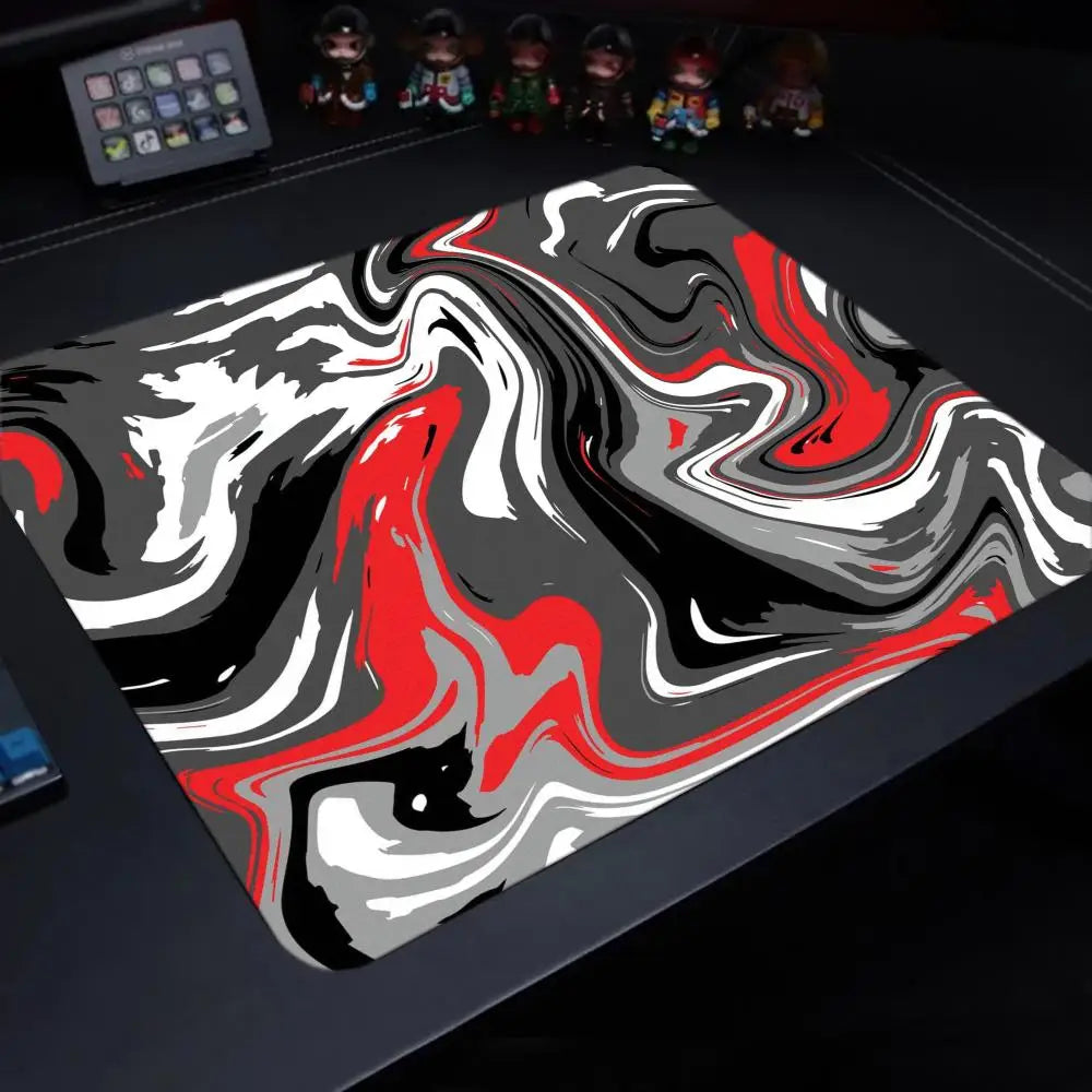 Fluid Mouse Pad – Anti-Slip Rubber Gaming & Office Desk Pad, Multiple Sizes (Small to XL), Smooth Cloth Surface
