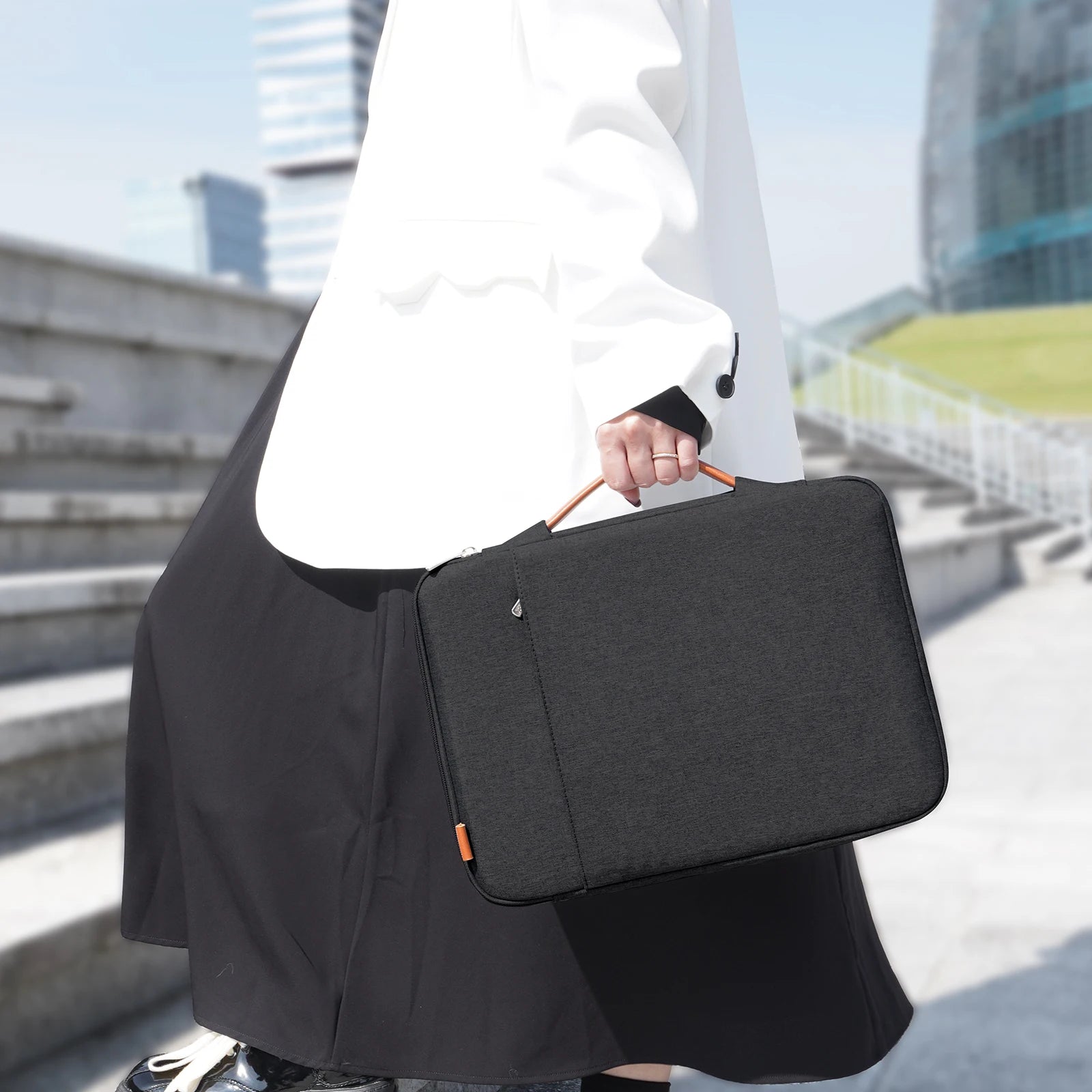 Padded Polyester Laptop Sleeve 12–16 Inch — Slim Notebook Case