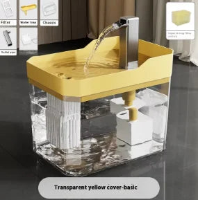 Clear Cat Water Fountain with Self-Cleaning Filter, Circulating Pump & Anti-Dry Burn Protection