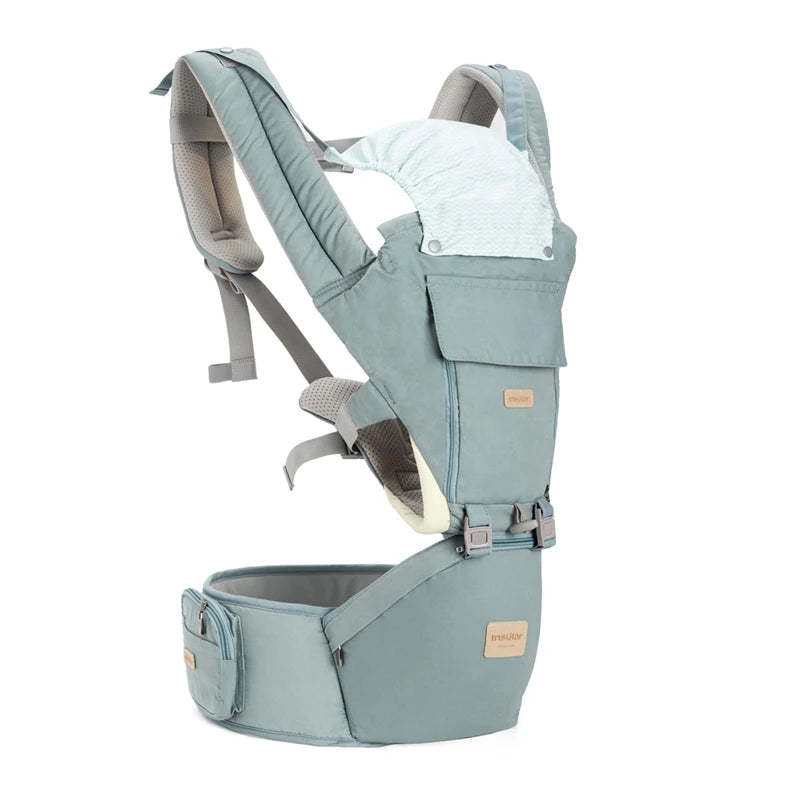 Ergonomic Baby Carrier Hipseat Sling 0-36 Months Front, Back & Side Carry Travel Wrap