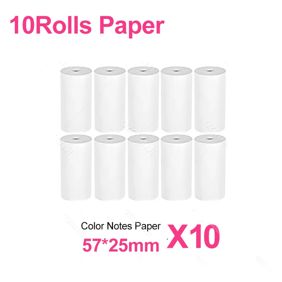 Portable 58mm Mini Thermal Photo & Label Printer - Bluetooth Sticker Memo Printer for iOS & Android (Compatible with 57mm Paper)