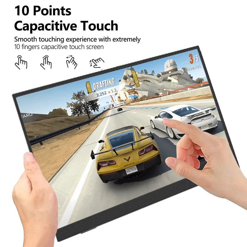 14.1-inch (36 cm) Portable IPS Monitor — Touchscreen Option, 1920x1200 WUXGA, USB-C & HDMI for Laptop, Xbox, PS4/PS5, Switch