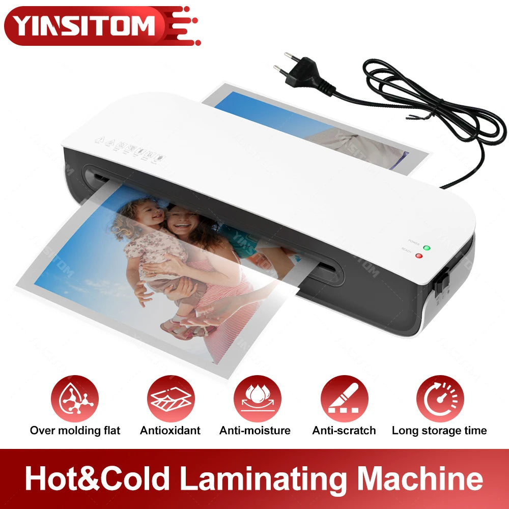 Desktop Pouch Laminator for A4 A5 A6 – Hot & Cold 9-Inch (230mm) Entry, Fast 2–4 Min Heat-Up