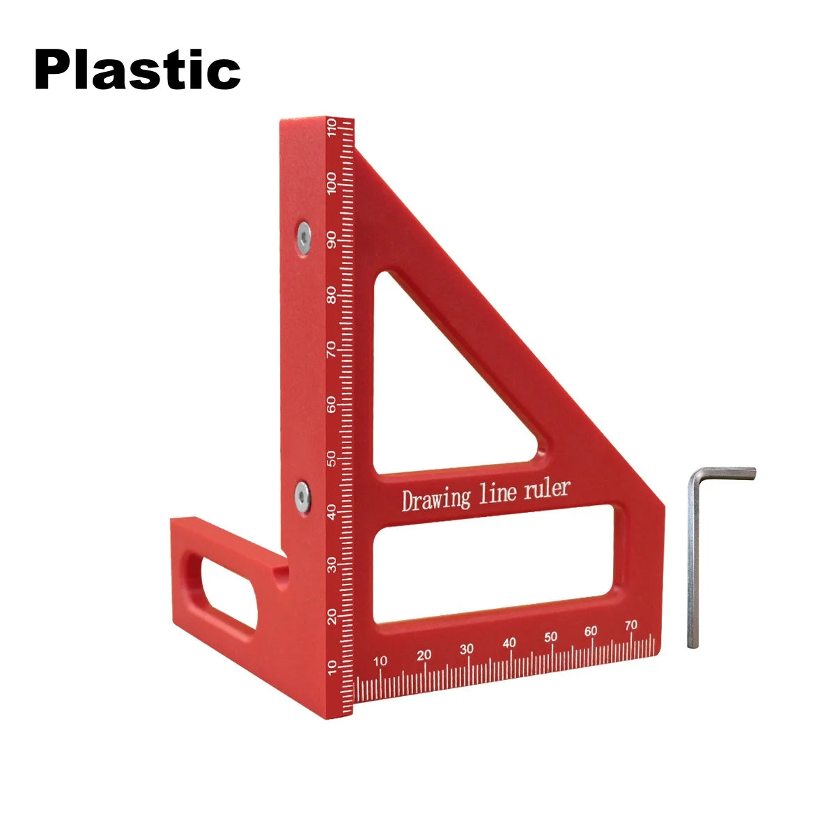 Carpenter Multi-Angle Square Protractor Ruler Aluminum/Plastic 45/90 Degree Woodworking Layout & Height Gauge