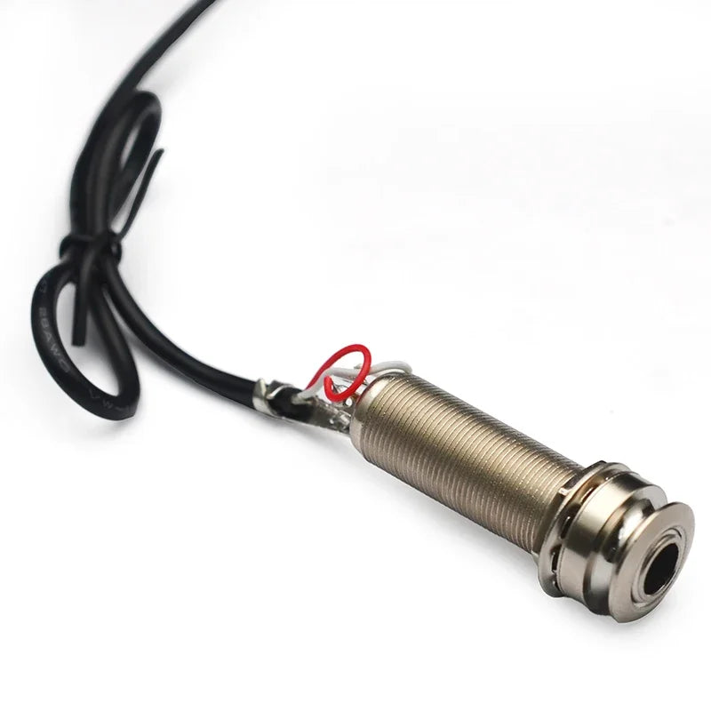 Slim Soundhole Ukulele Pickup with Volume and Tone Control - High-Sensitivity Silver Piezo Preamp
